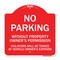 Signmission No Parking w/o Property Owners Permission Violators Towed Vehicle Own Alum, 18" x 18", RW-1818-23635 A-DES-RW-1818-23635 - alternate 1
